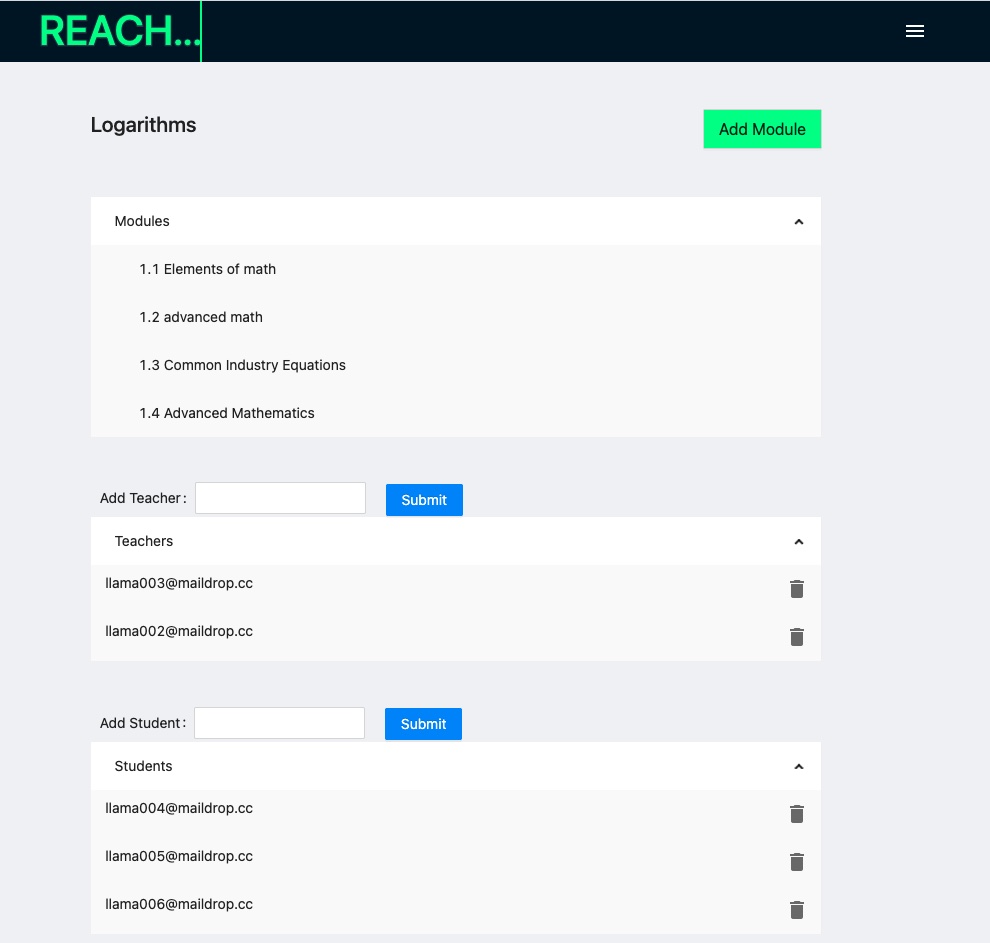 Image of my react shopping cart application